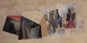 Patel, Dashrath (Artist). Still-Life, Collage, 1958 | Painting