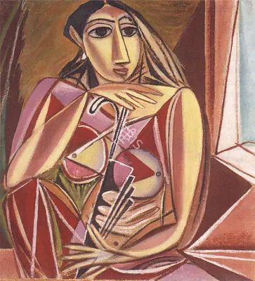 Keyt, George (Artist). Woman with Parasol, n.d. | Painting