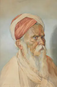Haldankar, S.L. (Artist). An Elderly Bearded Man, n.d. | Painting