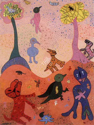 Parekh, Madhavi (Artist). Festival Of Birds And Animals II, 1985 | Painting