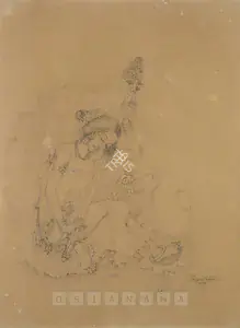 Ukil, Sarada (Artist). Saraswati, 1937 | Drawing