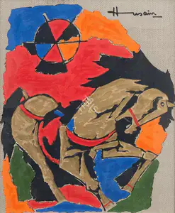 Husain, M.F. (Artist). Untitled (Horse), n.d. | Graphic Art