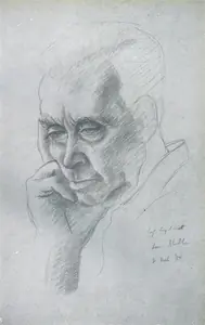 Bhabha, Homi J. (Artist). Professor Engelhardt, 1949 | Sketch