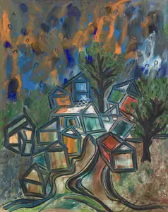 Ribeiro, Lance (Artist). Green Landscape, 1960 | Painting