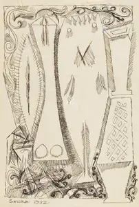 Souza, F.N. (Artist). Untitled, 1952 | Drawing