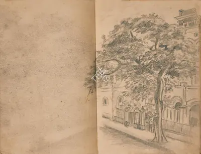 Pyne, Ganesh (Artist). A Sketchbook, 1954-1955 | Drawing