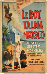 Bosco, Le Roy Talma (Magician). Le Roy, Talma & Bosco. The World's Greatest Magicians | Magic Publicity Art & Memorabilia
