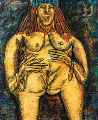 Souza, F.N. (Artist). Nude Queen, 1962 | Painting