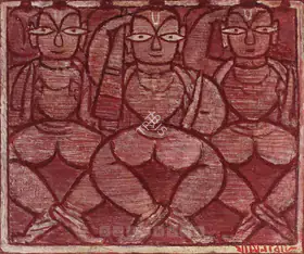 Roy, Jamini (Artist). Three Dancers, n.d. | Painting
