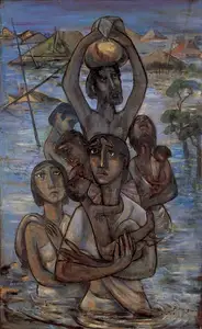 Maitra, Rathin (Artist). Flood, 1970, 1978 | Painting
