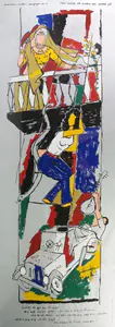 Husain, M.F. (Artist). Madhuri-McBull, Serigraph No.9, c.1997 | Graphic Art