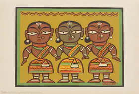 Roy, Jamini (Artist). Untitled (Tribal Women), n.d. | Graphic Art