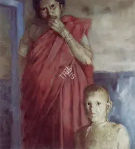 Shivaprasad, K.T. (Artist). Naseema and her Mother, n.d. | Painting