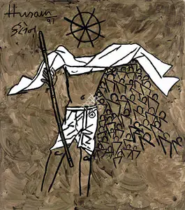 Husain, M.F. (Artist). Untitled (Dandi March), 1997 | Painting