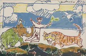 Husain, M.F. (Artist). Untitled, 1989 | Painting