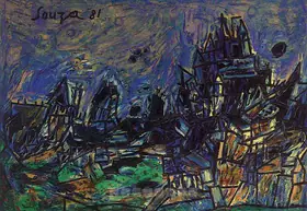 Souza, F.N. (Artist). Landscape, 1981 | Painting