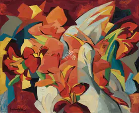 Sabavala, Jehangir (Artist). Canna-heads and Swan, 1957 | Painting