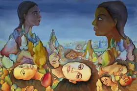 Singh, Meetali (Artist). Mountains, 2007 | Painting