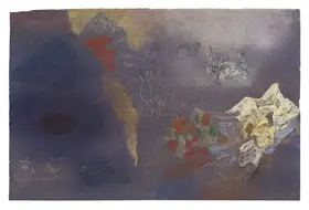 Sheikh, Nilima (Artist). Untitled (Mountains and Mythological Figures), 2002 | Painting