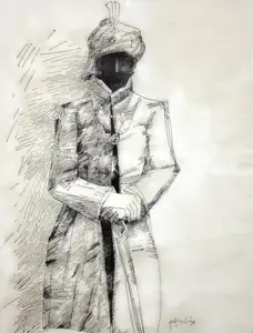 Adimoolam, K.M. (Artist). Untitled, 1994 | Drawing
