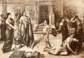 Varma, Raja Ravi (Artist). Mohini and Rugmangoda, 1899 | Painting