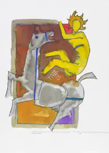 Husain, M.F. (Artist). Sun God, 1981 | Painting
