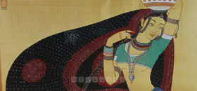 Dugar, Indra (Artist). Rajasthani Woman, 1966 | Painting