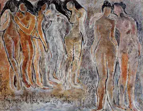 Viswanadhan, V. (Artist). Standing Nudes, 1963 | Painting