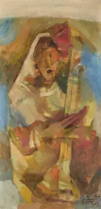 Husain, M.F. (Artist). Untitled (Musician), 1968 | Painting