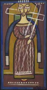 Roy, Jamini (Artist). Untitled (Christ), circa 1930 | Painting