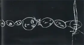 Tagore, Rabindranath (Artist). Compare Child Scribble Chain of Snake Heads, n.d. | Drawing