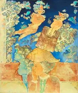 Burman, Sakti (Artist). Les Magiciens, n.d. | Painting