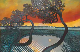 Karmakar Prokash Artist Landscape Acrylic on canvas 2002 Painting FineArts 00599072