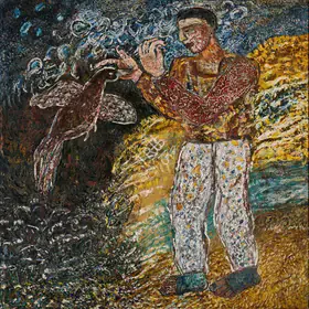 Chakravarty, Jayashree (Artist). Friendly Message, 1989 | Painting