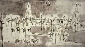 Naidu, Reddeppa (Artist). Cathedral, 1963 | Painting