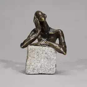 Menon, Dimpy (Artist). Untitled (Pondering, Thinking), n.d. | Sculpture