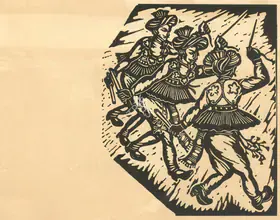 Chittaprosad (Artist). The Kathiawari Dance "Dandiya Ras", n.d. | Graphic Art