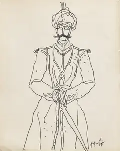 Adimoolam, K.M. (Artist). Untitled, 1995 | Drawing