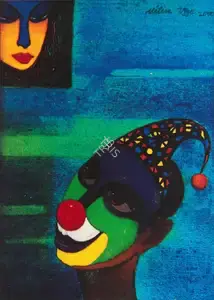 Utge, Nitin (Artist). Clown I, n.d. | Painting
