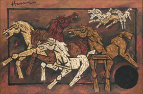 Husain, M.F. (Artist). Untitled, late 1990s | Painting