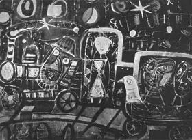Sen, Sunil Madhav (Artist). Night Train, 1964 | Painting