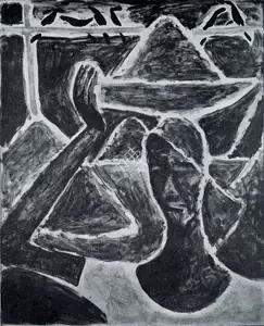 Collette, Aubrey (Artist). Pyramids, n.d. | Painting
