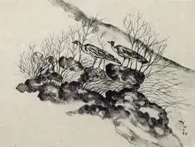 Bose, Nandalal (Artist). Peacocks, 18 May 1959 | Painting