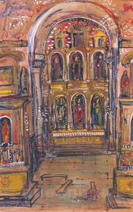 Souza, F.N. (Artist). Untitled (Church Altar), n.d. | Painting