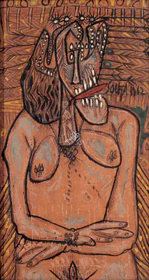 Souza FN Artist Weeping Woman Oil on canvas 1962 Painting FineArts 00375768