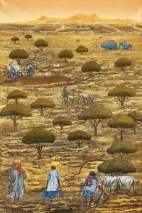 Mohapatra, Jagannath (Artist). Surface of my Village Land, n.d. | Painting