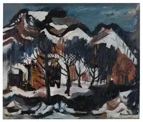 Chandra, Avinash (Artist). Untitled (Pahalgam), 1954 | Painting