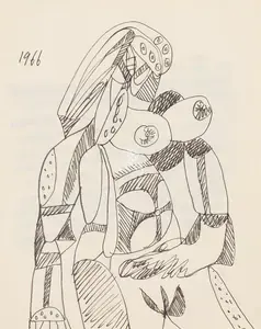 Souza, F.N. (Artist). Untitled (Woman), 1966 | Drawing