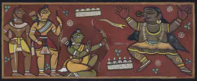 Roy, Jamini (Artist). Untitled (Taraka Vadha), c.1960 | Painting