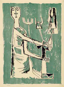 Gaitonde, V.S. (Artist). Kultura, 1957 | Graphic Art